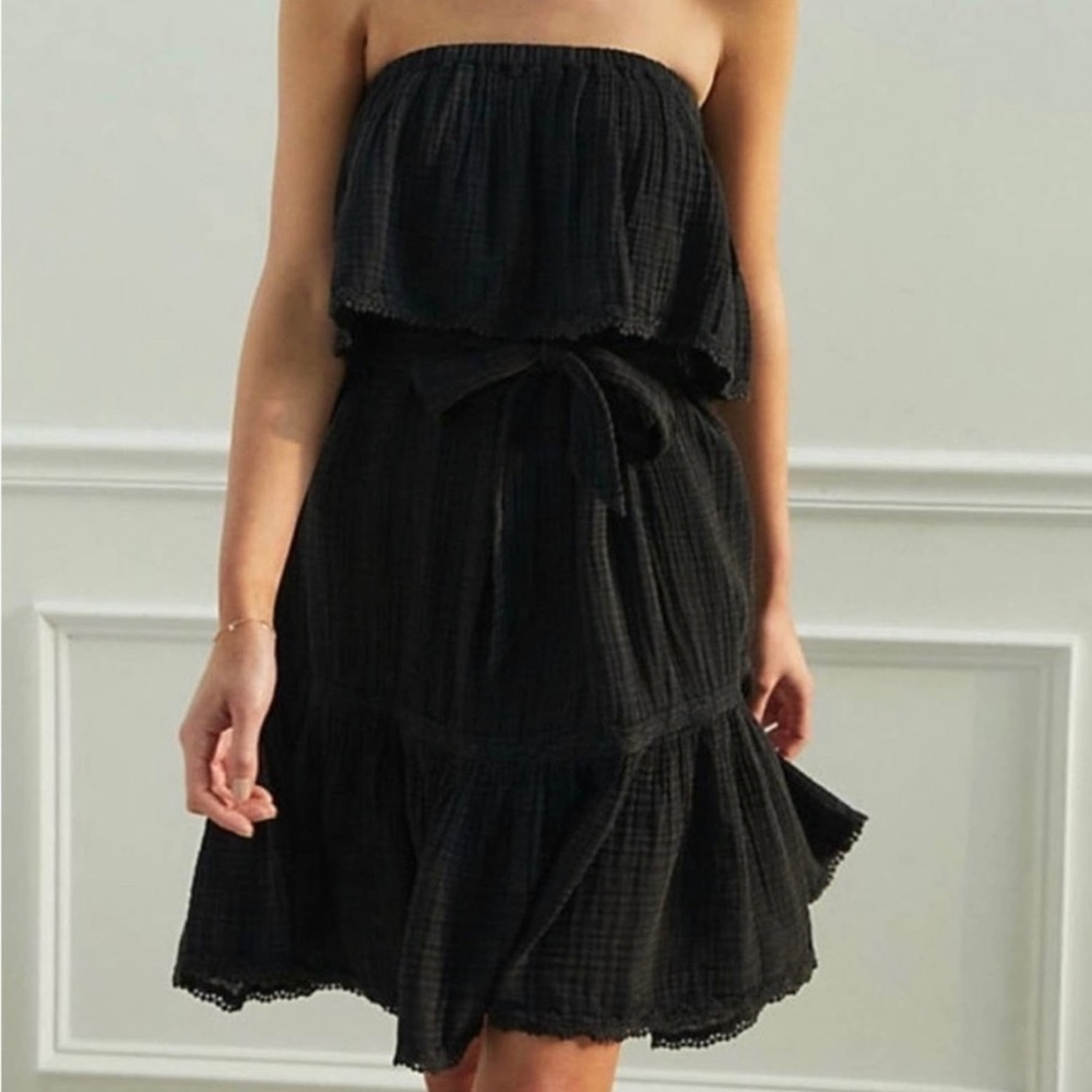 Anthropologie Daily Practice Strapless Malibu Dress Sz L